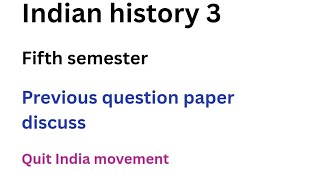 Fifth semesterindian history3previous question discussBA HISTORYCalicut University [upl. by Hampton]