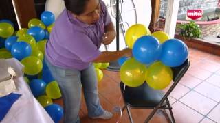 ARCO CON GLOBOS USANDO UN TRAMO DE TUBO DE PVC [upl. by Tommi]