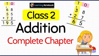 Class 2 Maths Addition Complete Chapter [upl. by Tollmann]