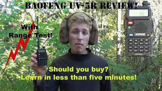 Baofeng UV5R FM Radio Low Cost Transceiver Range Test Review Communicate in a Tactical Environment [upl. by Atteselrahc]