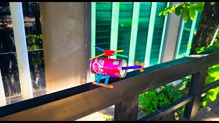 Mini airplane fun project creative ideas using with motor and aluminum can to do at home [upl. by Zoeller143]