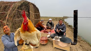 Abu Jan aur Zain Bhai ki First Dawat in My River Front House  Desi Murgh Handi  Village Food [upl. by Einned]