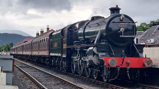 Black 5 Steam Locomotive 5025 back in use on the Strathspey Railway [upl. by Mason]