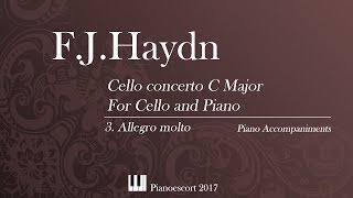 FJHaydn  Cello concert C Major  Allegro molto  Cello and Piano  Piano accompaniment [upl. by Sirref881]