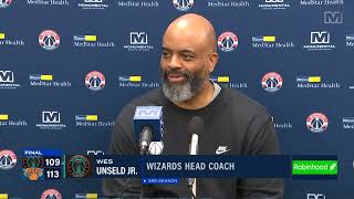 WES UNSELD JR PostGame Interview  Washington Wizards vs New York Knicks [upl. by Rick648]