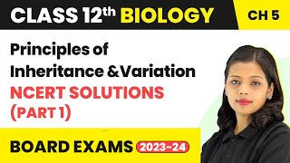 Principles of Inheritance and Variation NCERT Solutions Part 1  Class 12 Biology Ch 5 NEET 202223 [upl. by Dex981]