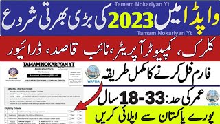 Wapda New Jobs 2023  How to apply online WAPDA Jobs 2023  WAPDA Jobs Application Form Filing 2023 [upl. by Leeanne]