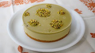 Ricetta Cheesecake al pistacchio  Pistachio Cheesecake recipe ASMR cakeshare [upl. by Anivid]