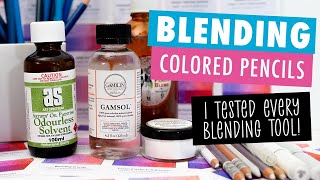 12 WAYS to Blend Colored Pencils Solvents Blending Pencils Gamsol  more [upl. by Brunhilde]