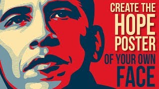 Photoshop Create amp Personalize Obama’s HOPE Poster Design [upl. by Kristin]