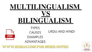 What is Multilingualism Bilingualism Trilingualism Types Causes Polyglot Explanation Eg PDF [upl. by Zinnes]