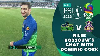 🎥 Presenting Rilee Rossouws chat with Dominic Cork  HBL PSL 8  MI2T [upl. by Shaina]