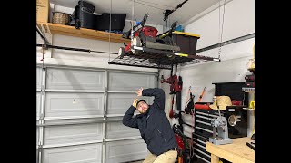 Fleximounts Overhead Garage Lifting Storage Rack  Maximize Your Garage Space with Ease [upl. by Drahsar]