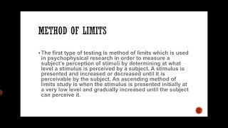 The methods of psychophysics [upl. by Rollins618]