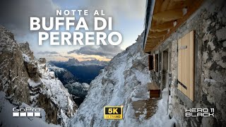 Notte al NUOVO BIVACCO BUFFA DI PERRERO sul Cristallo  Cortina dAmpezzo  Dolomiti 5K [upl. by Laban]