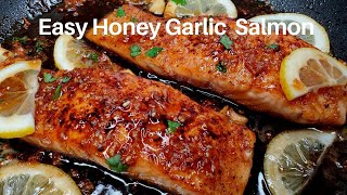 Easy Honey Garlic Salmon  Step by step salmon [upl. by Ashling]