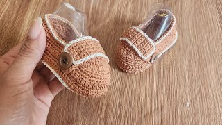 quot¡Aprende a Tejer Mocasines de Crochet para Bebés de 0 a 3 Meses Paso a Paso Fácilquot [upl. by Elleunamme]