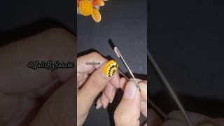 Easy yellow amp black nails💛🖤 naildesigns nails nailart trending easynailartforgirls shorts [upl. by Aleirbag]