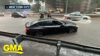 Storm system causes flooding along I95 corridor [upl. by Aehtna]