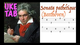 Sonata Pathétique Beethoven UKULELE TAB [upl. by Leonidas]