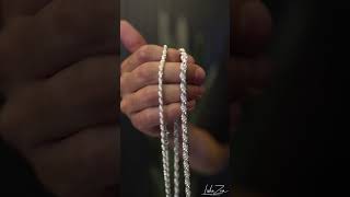 55mm Silver Rope Chain vs 3mm Silver Rope Chain [upl. by Vevine]