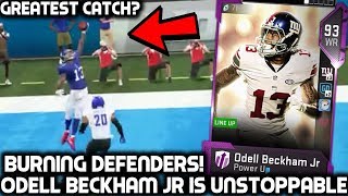 OBJ CATCH YOU MUST SEE ODELL BECKHAM JR DOMINATES Madden 19 Ultimate Team [upl. by Nanah]