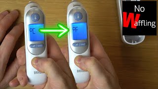 How to Change from CELSIUS to FAHRENHEIT on NEW Braun Thermometer Thermoscan 7  Beginners guide [upl. by Fontes]