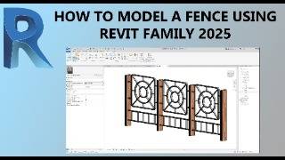 how to model a fence using Revit family 2025 [upl. by Adolfo]