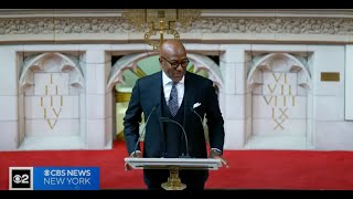 Rev Dr Kevin R Johnson makes a homecoming as new leader of The Abyssinian Baptist Church [upl. by Asina900]