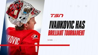 Button on Ivankovics goaltending He was brilliant throughout the tournament [upl. by Yeldah]