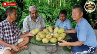 BOIL CHRISTOPHINE स्कुस  Christophine Recipe Cooking in Nepali Village with Sichuan pepper Pickle [upl. by Alisia520]