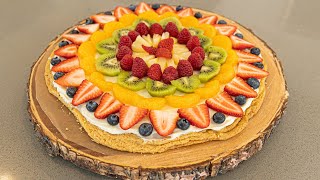 How to Make Fruit Pizza  Perfect Recipe [upl. by Eliott]