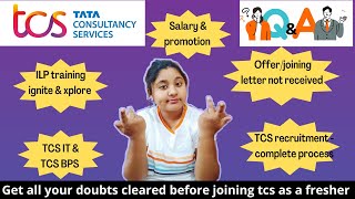 QnA  tcs recruitment  tcs salary hikes  tcs IT amp tcs BPS  ILP training [upl. by Tranquada966]