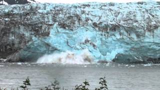 Childs Glacier Calving Cordova Alaska [upl. by Lubeck]