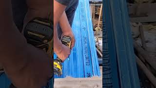 Cordless drill machine  self drilling screw on iron sheet [upl. by Cas331]