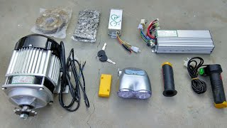 Powerful Electric bike kit Unboxing  750 w BLDC motor [upl. by Ttoille]