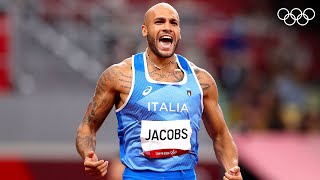 Athletics Tokyo 2020 Italian Marcell Jacobs claims 100m crown  Tokyo2020 Highlights [upl. by Lacie426]