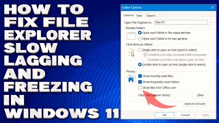 How To Fix File Explorer Slow Lagging and Freezing in Windows 1011 Solution [upl. by Mccully]