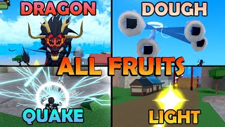 All FRUITS Showcase  King Legacy [upl. by Ahtinak]