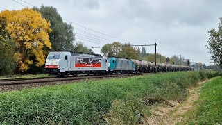 Fraaie goederentreinen bij Dordrecht op 18 oktober 2024 [upl. by Atnohs809]