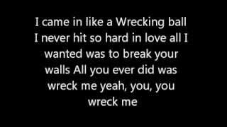 Miley Cyrus  Wrecking ball lyrics [upl. by Britta]