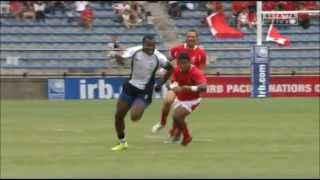 Viliame Iongis feeble tackle attempt on Sireli Bobo [upl. by Alesandrini]