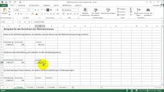 Excel Tipps zur Berechnung der Mehrwertsteuer Brutto und Netto 1 [upl. by Ahsenat858]