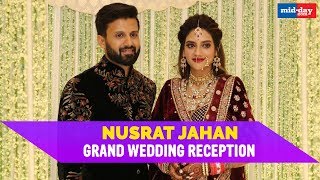 Glimpses from Nusrat Jahan and Nikhil Jains Wedding Reception [upl. by Colville]