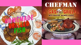 Homemade Grilled Fish Using Chefman Gas Grill indoor smokeless [upl. by Adolphe]