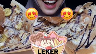 ASMR MUKBANG CRUNCHY LEKER BLUEBERRY PISANG KEJU😍✨️👍 REAL MUKBANG CRUNCHY CREPES ASMR🫵😝‼️ [upl. by Hogue]