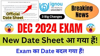 Breaking News IGNOU Released 3rd Date Sheet For the DEC 2024 Exam  IGNOU Date Sheet Kaise Nikale [upl. by Abdella]