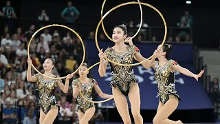 The Chinese team performed perfectly and won the artistic gymnastics competition at Paris Olympics [upl. by Avahc]