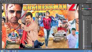 Businessman 2 Hindi Dubbed Movie Poster How its made [upl. by Abbub]