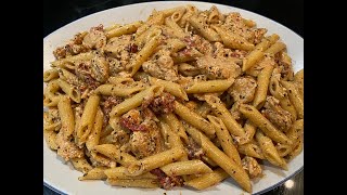 Creamy Sun Dried Tomato Pasta with Chicken Recipe [upl. by Llereg]